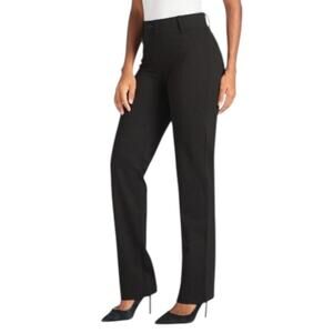 Betabrand Classic Dress Pant Yoga Pants Straight Leg Black Black M Long